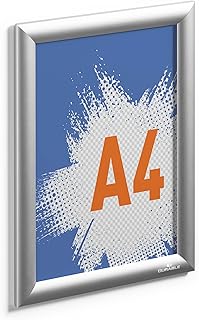 Durable Aluminium Klapprahmen OUTDOOR A4, wetterfester Bilderrahmen wasserdicht & UV-beständig, zum Schrauben oder Kleben, 1 Stück, silber, 506123