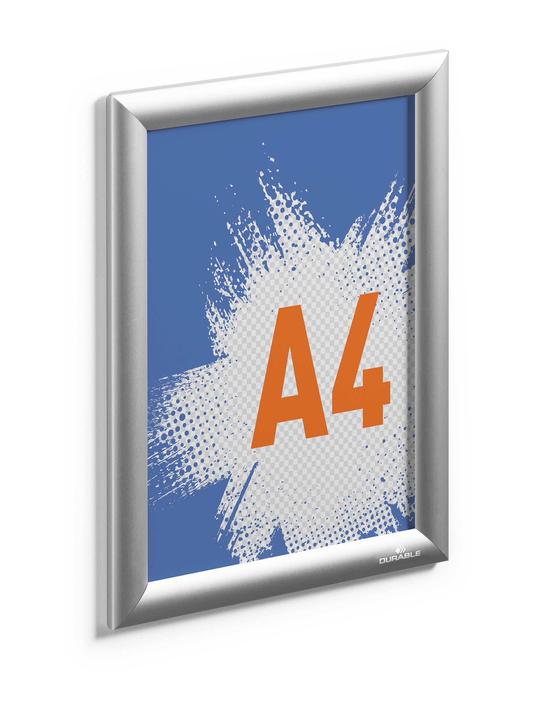 Durable Aluminium Outdoor Snap Frame A4 - Waterproof and UV-Resistant Document Frame - Can be Mounted via Screwing or Adhesive Pads - Silver
