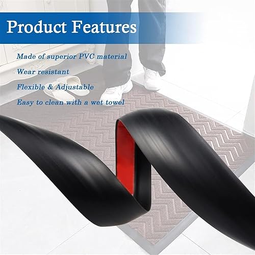 Miniatura 6 de 10Ft Floor Transition Strip, Self Adhesive Carpet Edging Trim Strip, Threshold Strips, Vinyl Transition Strip, Threshold Strip for Doorways with A