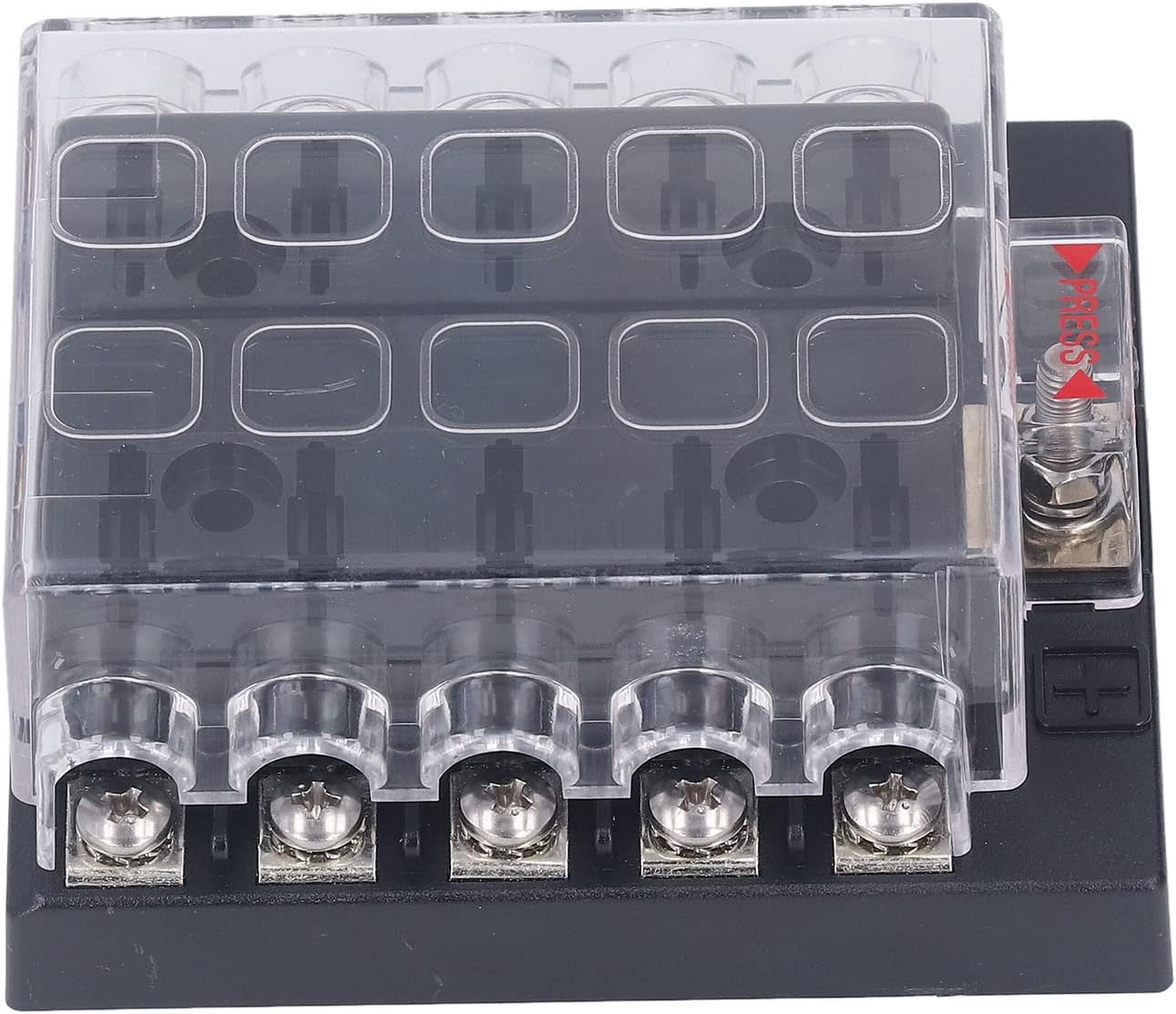 10 Way Block ABS Plastic, Box Automotive Blade Holder ATC ATO