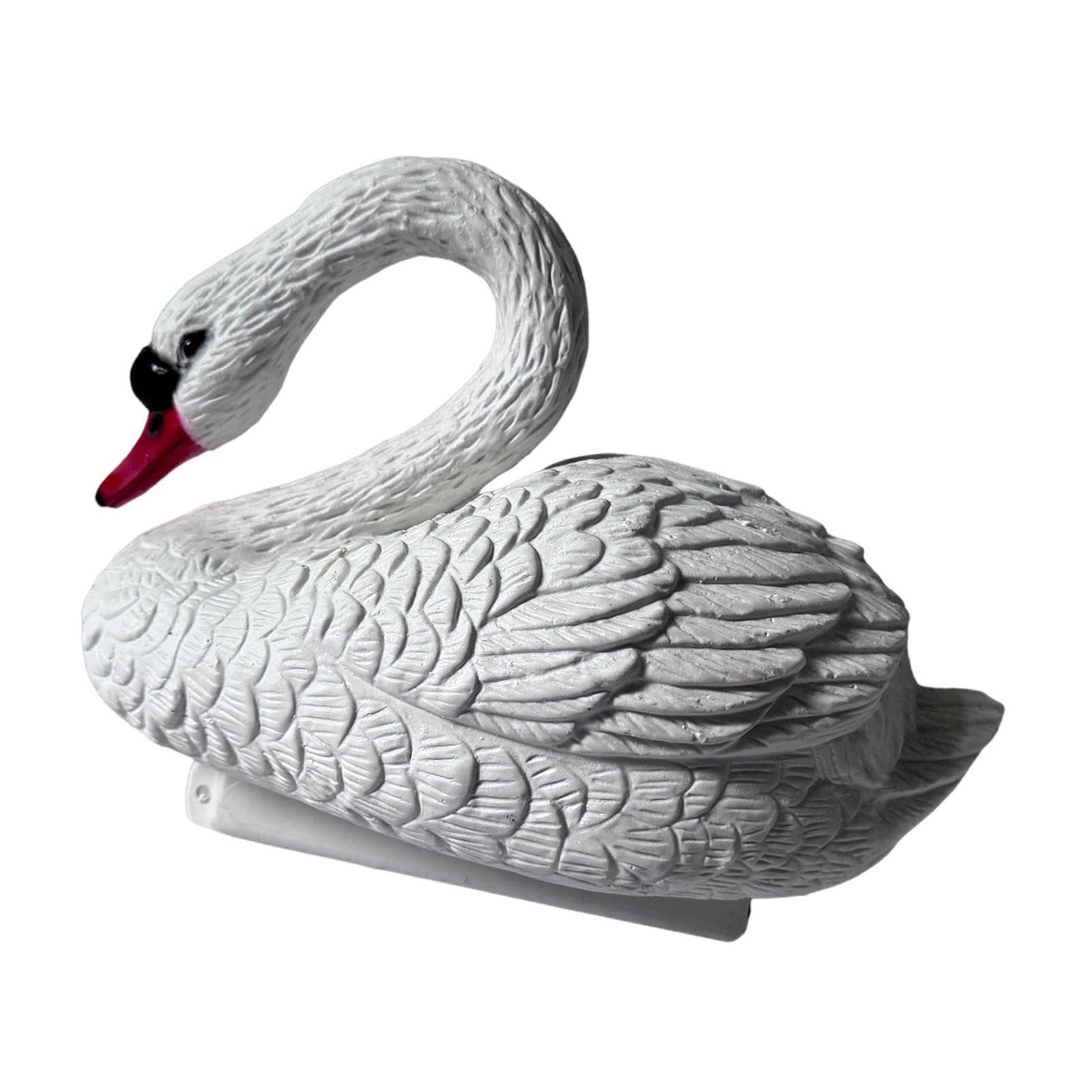 Zanthicia Outdoor Decor Pond Float Swan Statue Funny Unique Float Swan Figurine Enlivens Patios Gardens Or Any Outdoor Environment Figurine Decor Realistic