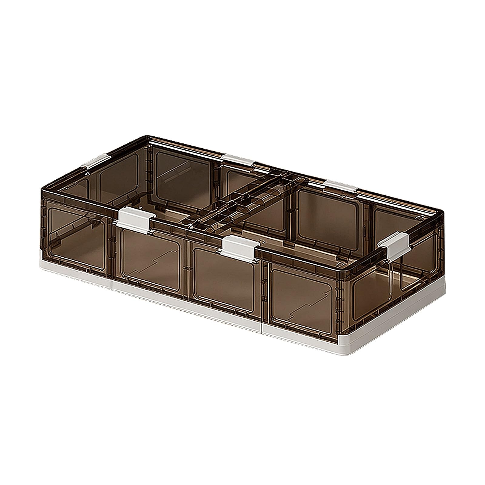 1 Pack Unterbettkommode mit Rollen, Faltbar Aufbewahrung Unterm Bett, Doppelt zu Öffnen, Stabile Seitenwände, Decken, Kleidung, Kissen, Spielzeug(81x41x20.5cm/32x16x8in)