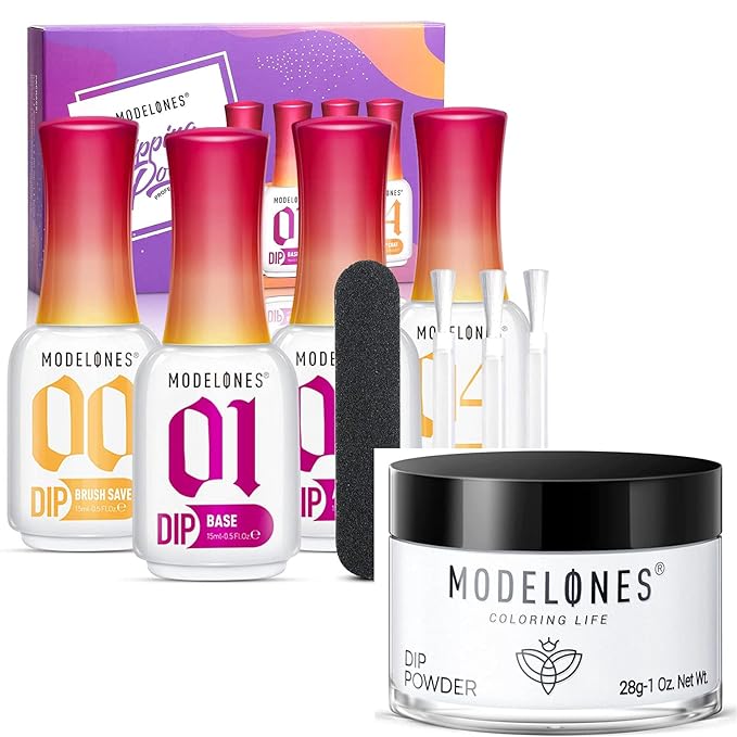 Modelones Dip Powder Liquid Set Dip Powder Base Top Coat