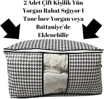 AEE® 5 Mega Size Windowed Hurch Set 64x46x34 Large Size Quilt Hurter Blanket Pillow Base Bottom Cabinet Top Dowry Bundle Organizer