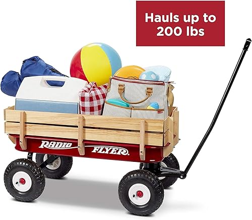 Miniatura 4 de 32vagones de acero y madera todo terreno Radio Flyer  Rojo