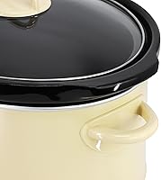 Vista 6 de MegaChef 3.7 Quart Electric Countertop Slow Cooker Appliance with Removable Ceramic Pot Ivory, Adjustable Temperature (3.7 Qt Ivory)