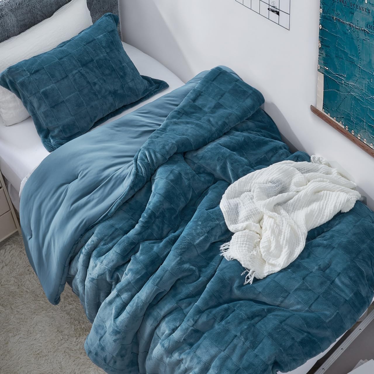 Byourbed Better Than Anesthesia - Coma Inducer® Oversized Twin Comforter Set - Indian Teal