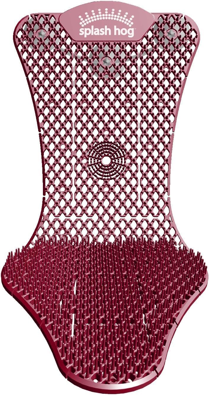 Red Splash Hog Urinal Screen | Clean Scent | Reduces Splash-Back | Long Lasting Fragrance | Deodorizes for up to 60 Days | 6-Pack |