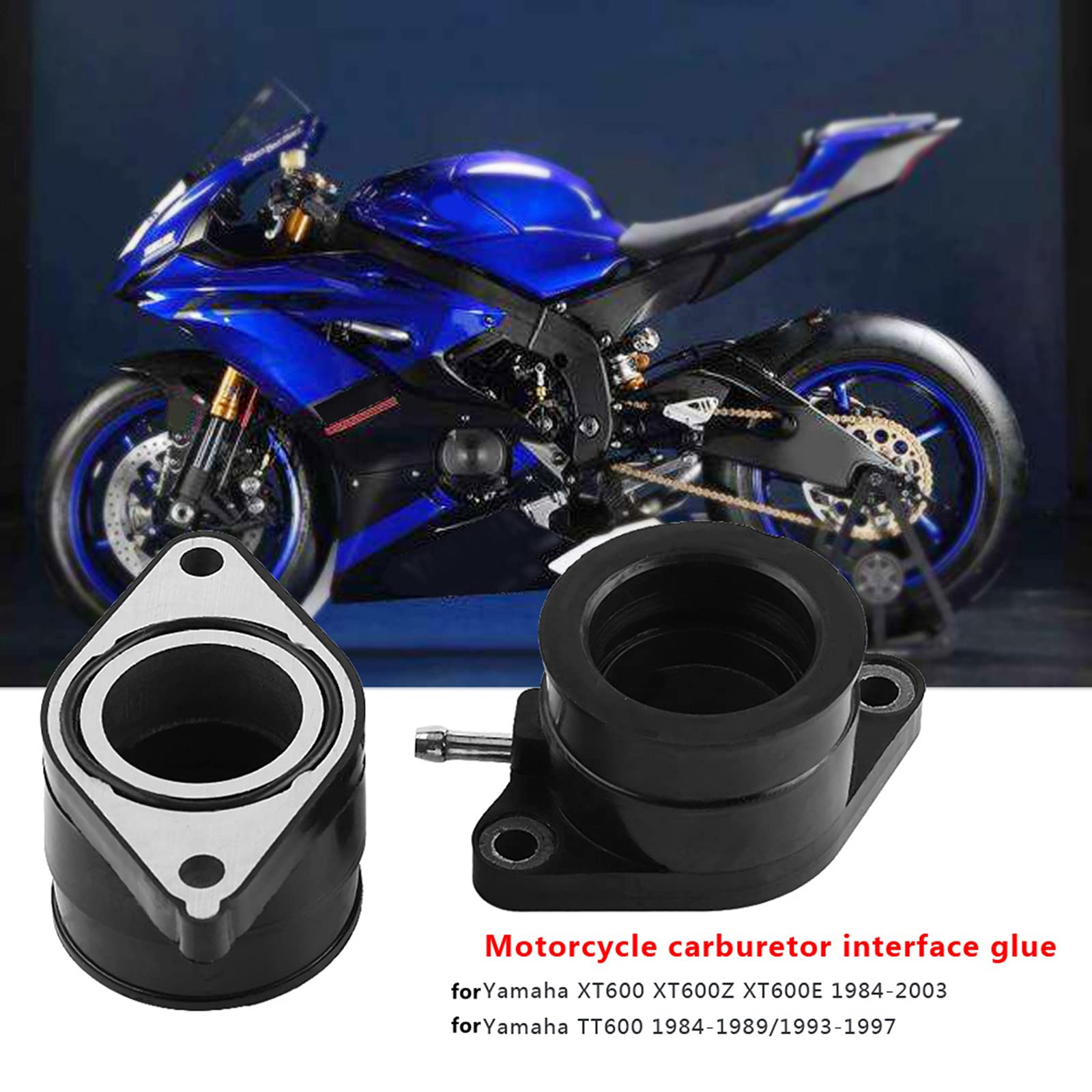 Yctze para xt 600 3tb yo era admisión xt600 Interfaz de carburador Adaptador de carburador de interfaz de admisión de carburador de motocicleta para XT600 XT600Z XT600E