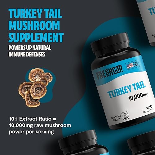 Miniatura 35 de FreshCap Mushrooms Suplemento de hongos Reishi 14,000 mg - Extracto de cápsulas de hongos Reishi, suplementos de hierbas, suplemento de reishi rojo