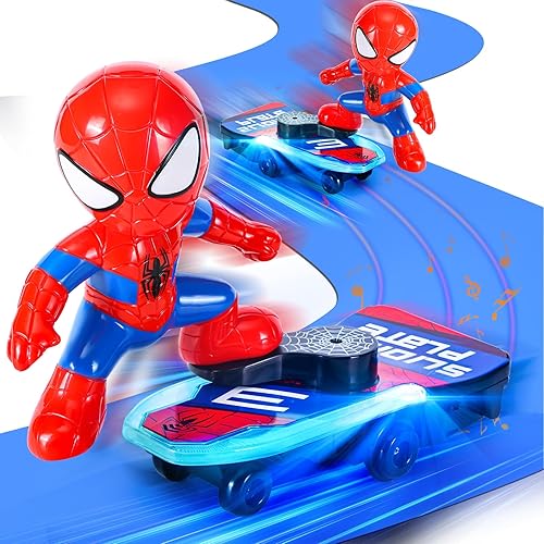 Miniatura 8 de Juguetes robot para niños de 4 a 6 años, auto de juguetes para niños con música y luces, giro de 360 interactivo, juguetes eléctricos para niños de