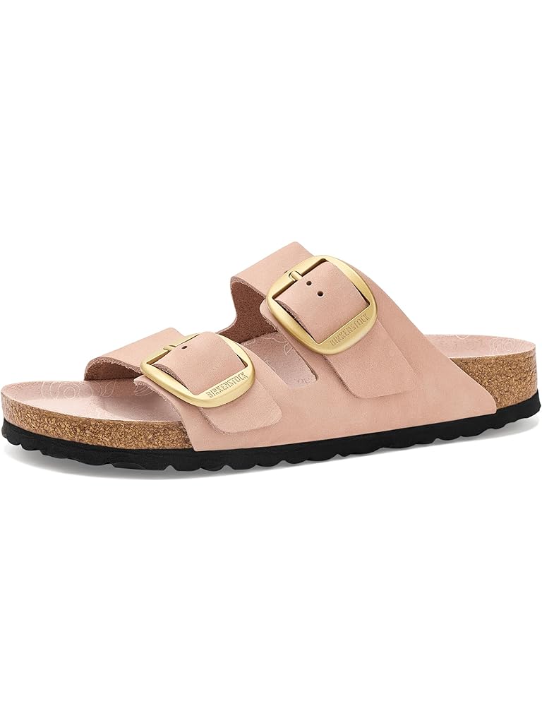 Pink Birkenstock Arizona Big Buckle Printed Footbed - Nubuck