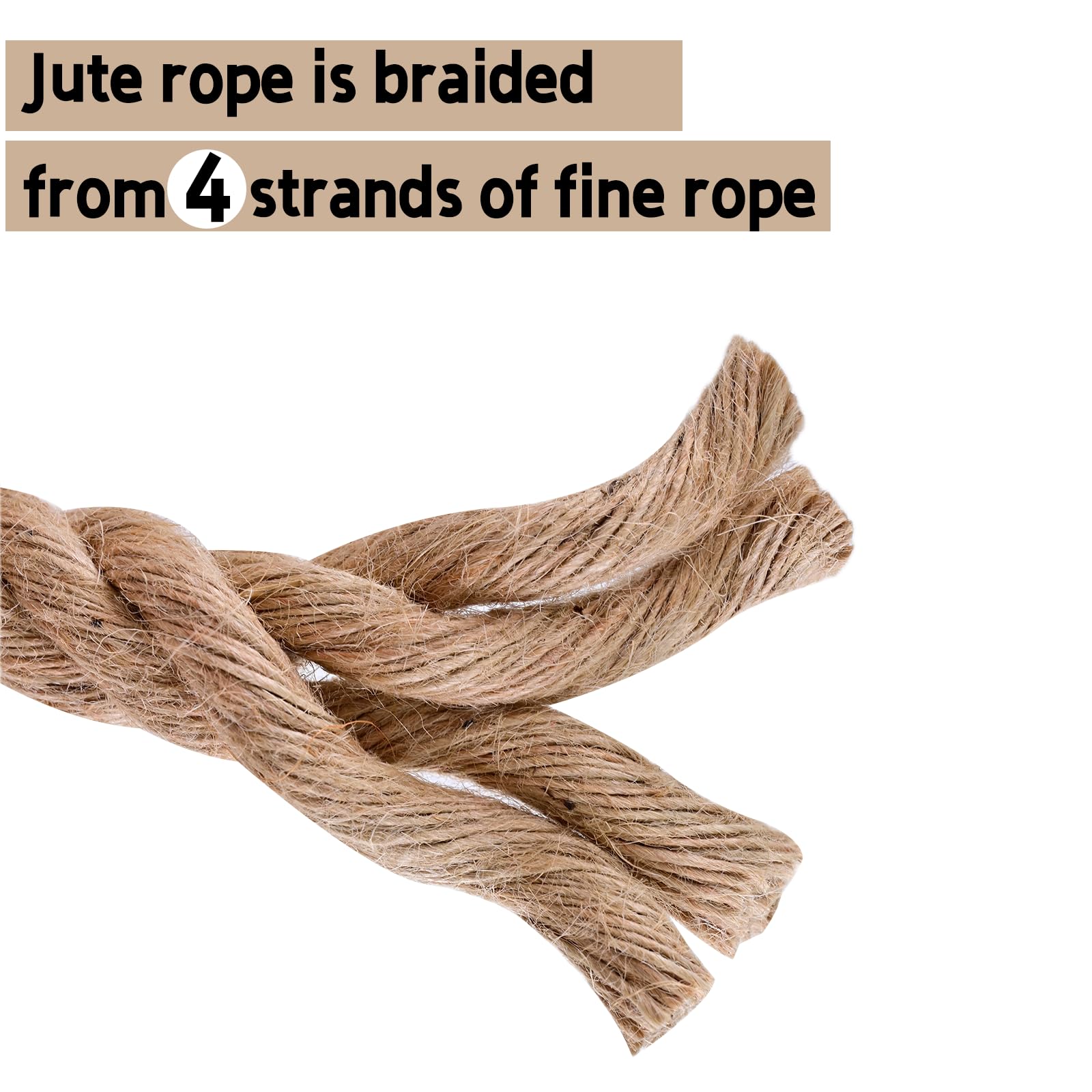 Corda Di Canapa Naturale 20m X 8mm - Per Giardinaggio, Artigianato E Graffi Gatto - Foto 3