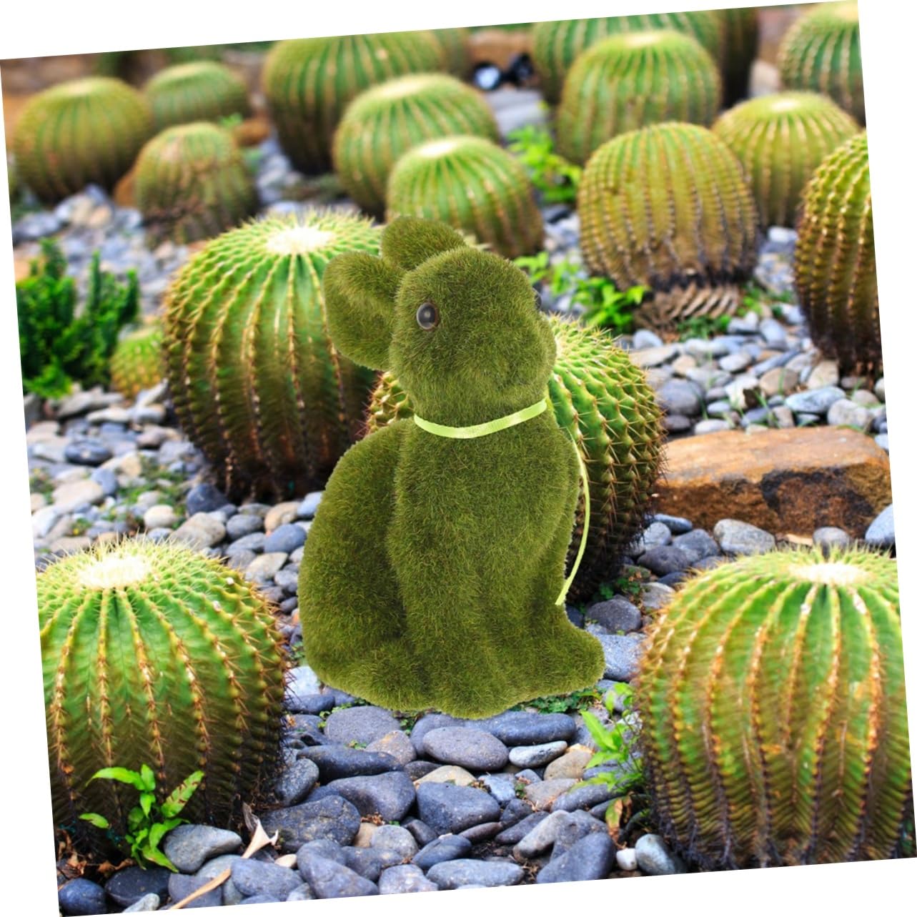 GANAZONO 4pezzi Coniglietti Decorativi Flocked Per Pasqua Statuette Realistiche Perfetti Per Decorazioni Da Tavolo Giardino e Casa Atmosfera Primaverile e Festiva