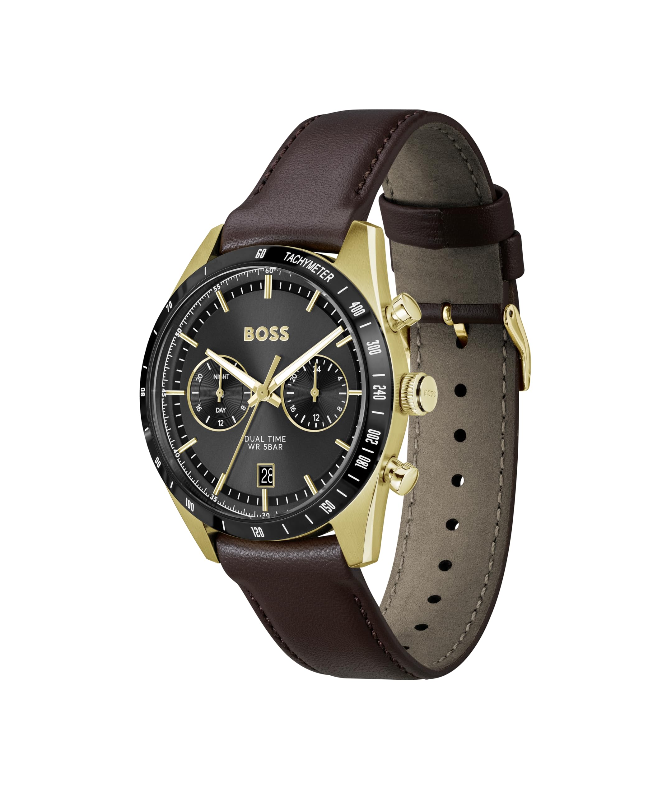 BOSS Multi Zifferblatt Quarz Uhr für Herren Kollektion TOURMASTER - Erhältlich aus Edelstahl oder Lederarmband