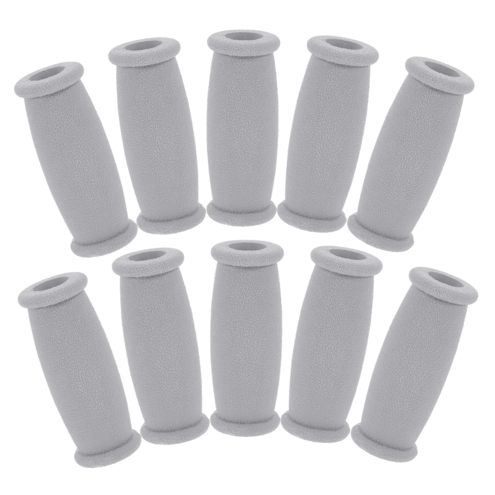 FOMIYES 10pcs Replacement Crutch Pads Hand Grips for Aluminum Crutches Latex- Material Comfortable