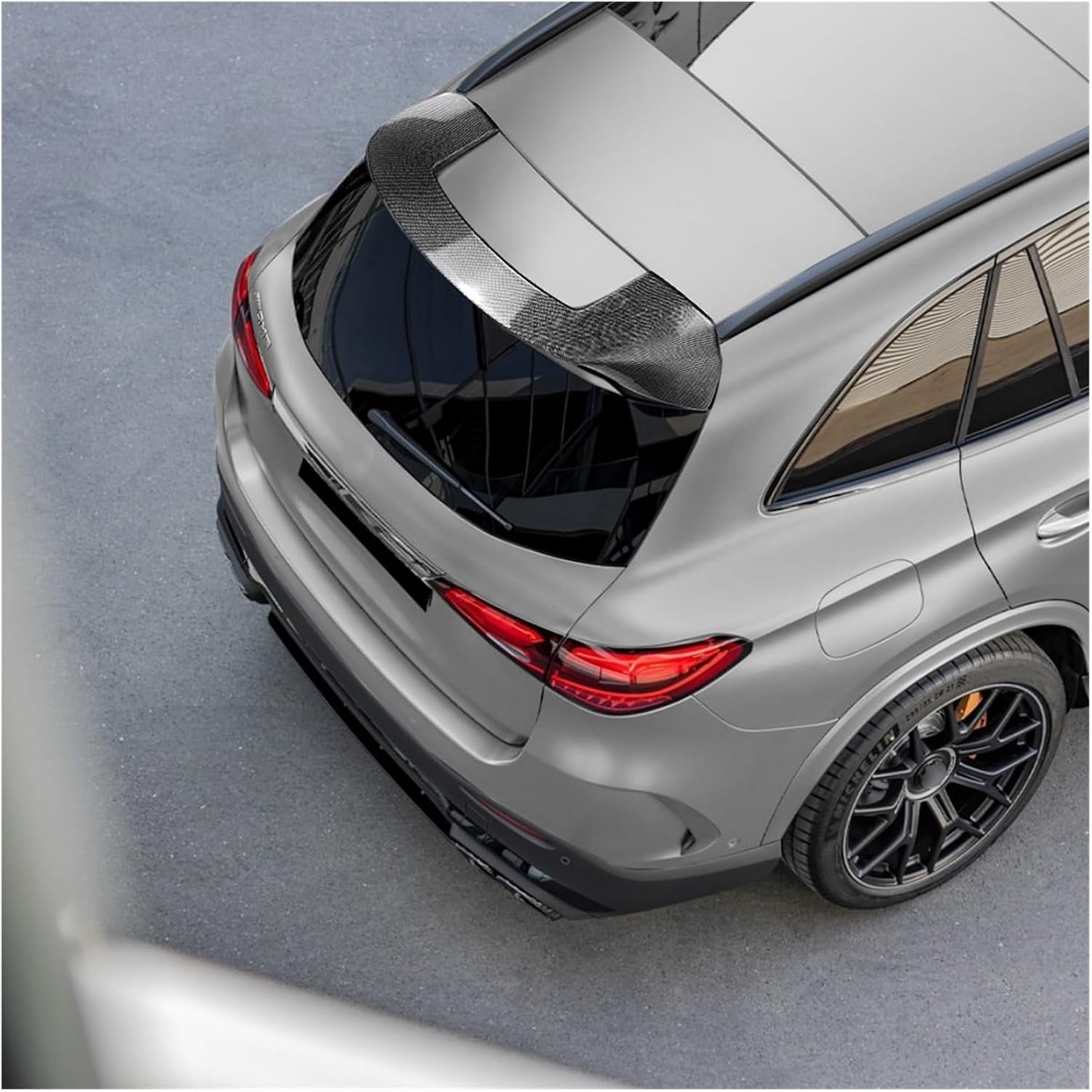 Compatible for Mercedes Foreign Version GLC X254 2023+ AMG Top Wing Car Tail Wing Fixed Wind Spoiler Rear Wing Modified Decoration Parts(Carbon Look)
