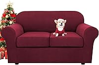 Vista 117 de H.VERSAILTEX 2 fundas elásticas y elegantes para muebles, fundas protectoras para sillas de sala de estar, suaves con parte inferior elástica