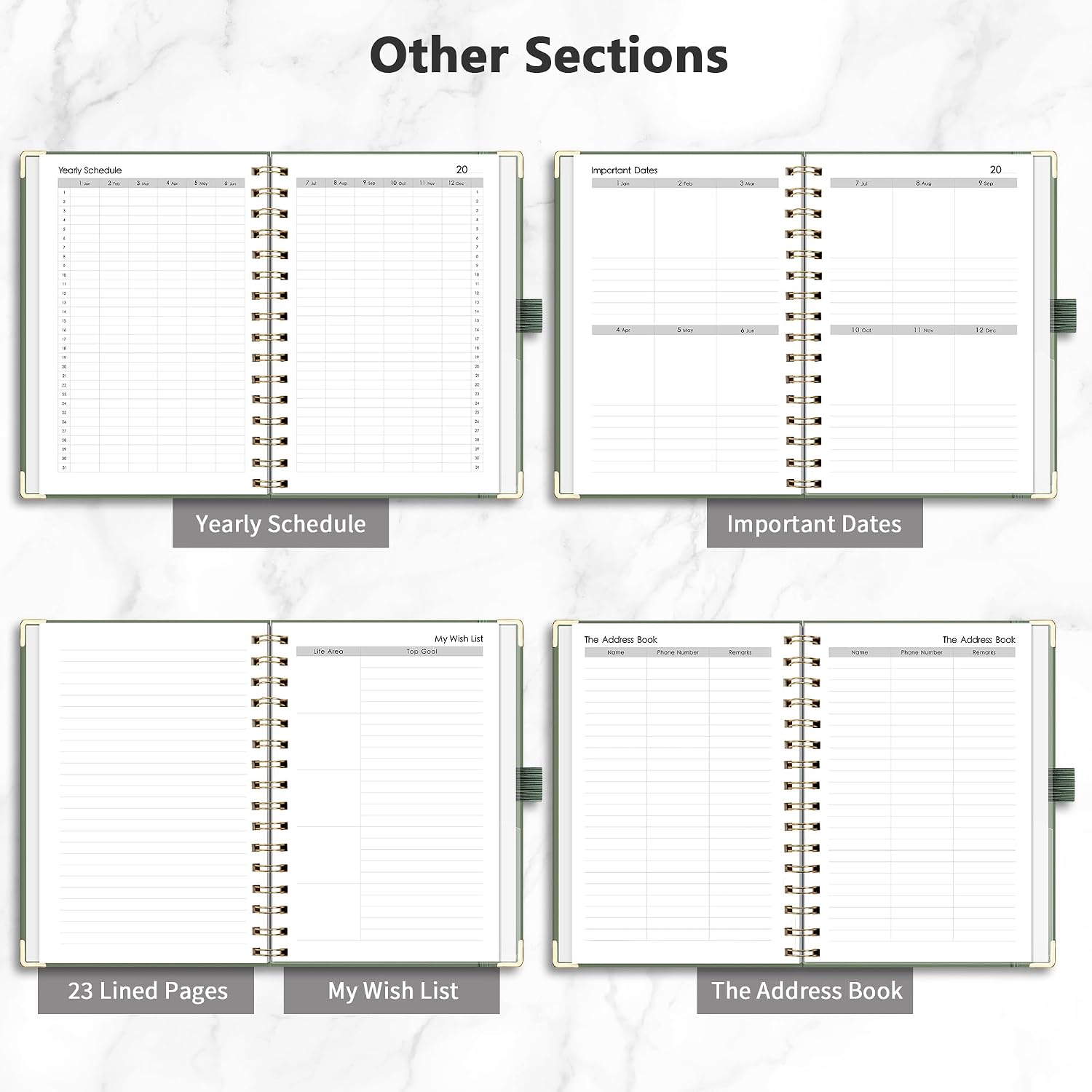 RETTACY Undated Planner, Weekly and Monthly, A5 Medium Size (5.7" x 8.3") image 4