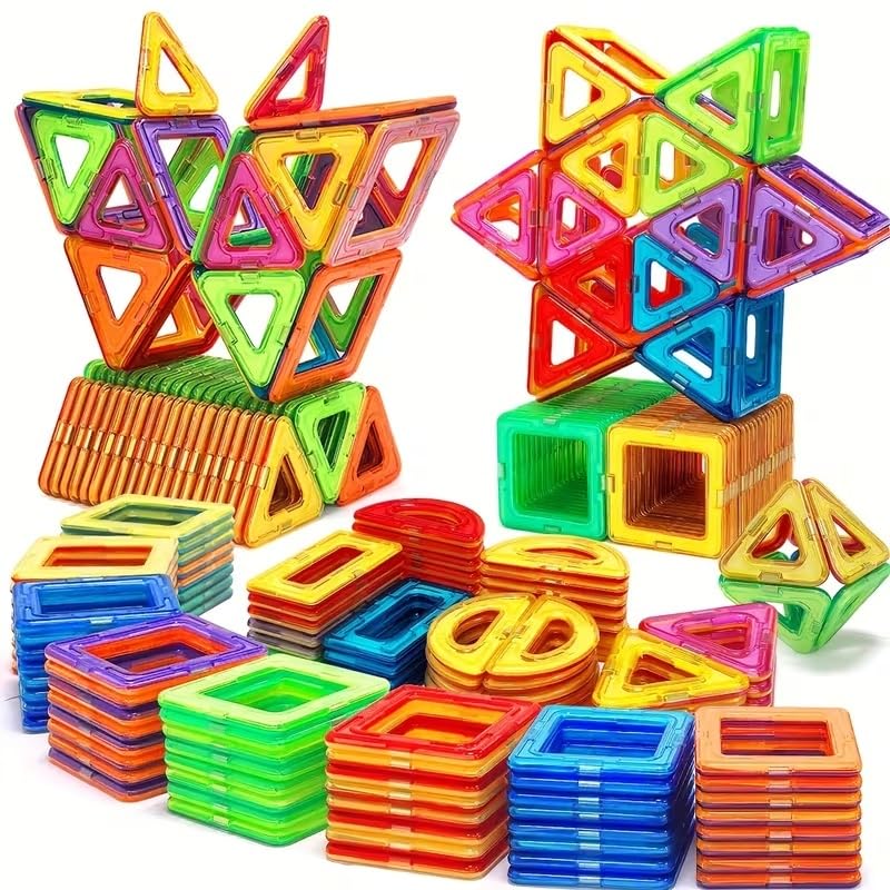 Magnetic Building Tiles, 80 Pcs, Medium Size, Random Colour