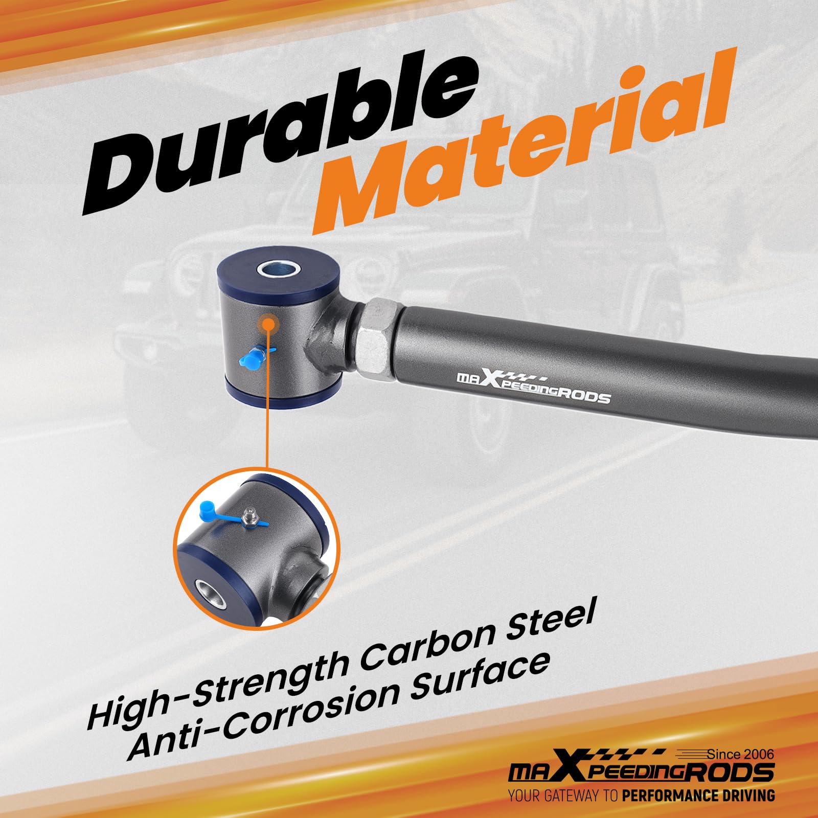 maXpeedingrods 2x Bras de Suspension pour Jeep Wrangler TJ, Cherokee XJ/ZJ | Pour Cherokee Xj 1984–2001, Grand Cherokee Zj 1993–1998, Convient Aux VéHicules Avec Une SuréLéVation De 0 à 10 Cm.