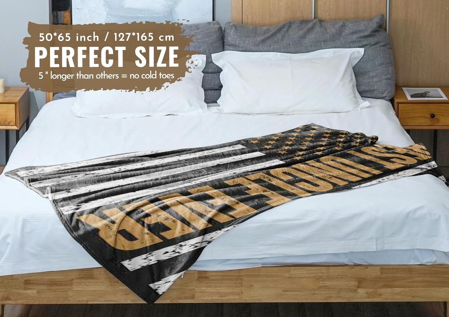 InnoBeta Gifts for Uncle, Throw Blanket for Uncle, Presents from Niece and Nephew for Christmas, Birthday, Father's Day - 50" x 65" Best Uncle Ever (Black) - Image 7