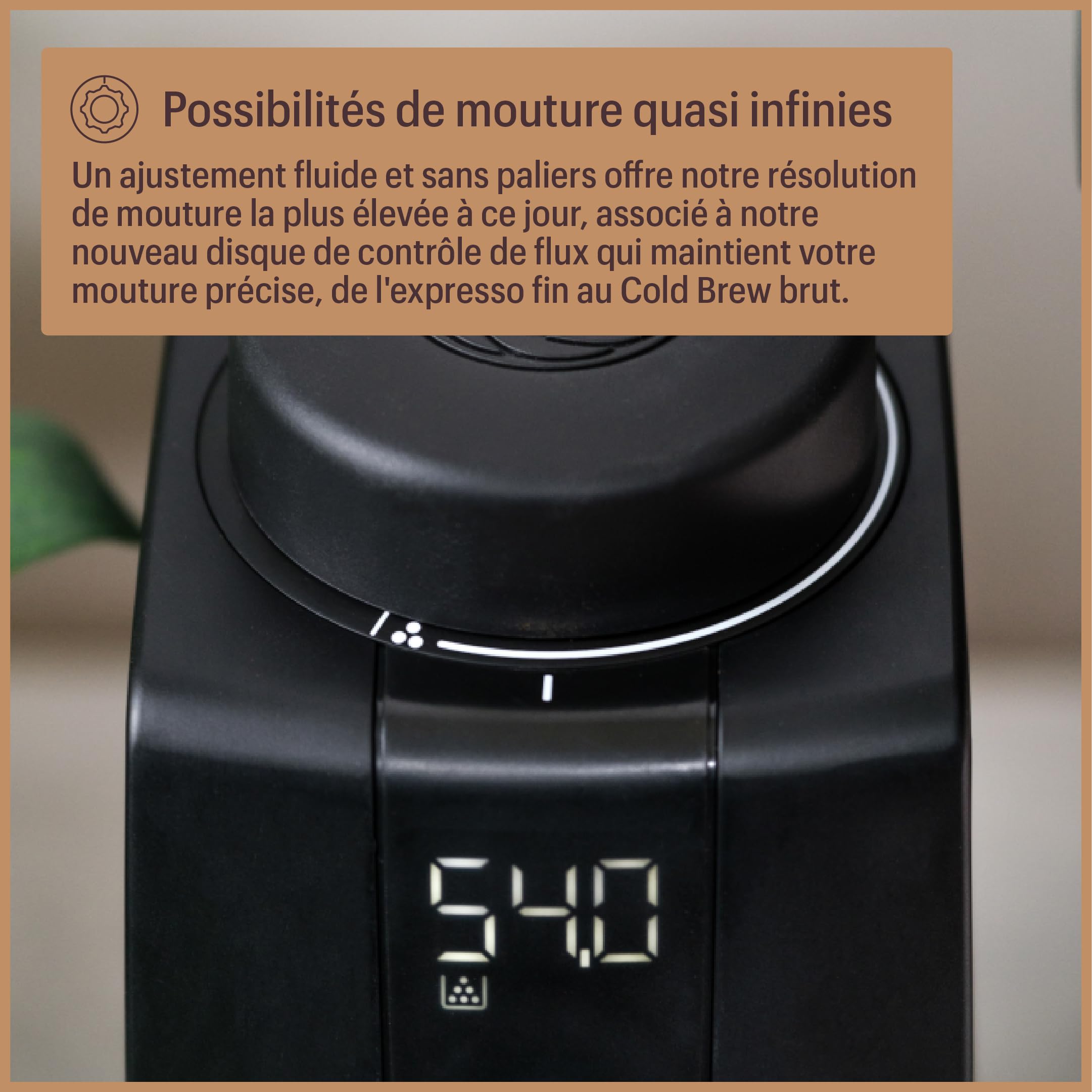 Baratza Encore ESP Pro Moulin à Café | Réglage en Continu, Technologie Antistatique, 2 Modes de Dosage, Trémie de 300 g, Meules Coniques de 40 mm, Facile à Nettoyer