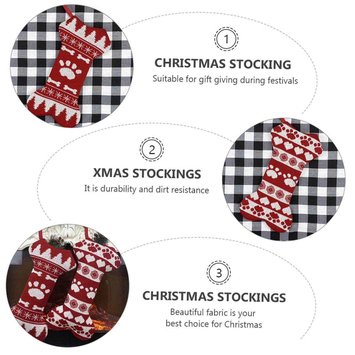 Artibetter Set 2 Calze di Natale Divertenti e Classiche Resistente per Decorazioni Festive e Regali di Natale Calza della Befana Creativa da Appendere per e Amici Addobbi Natalizi per Casa