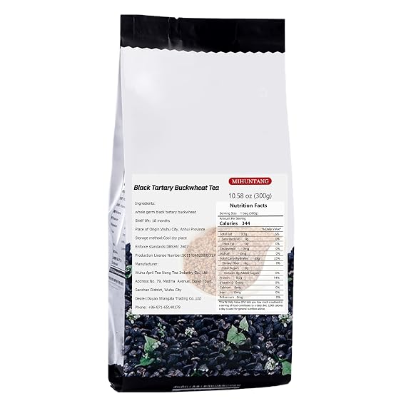 Black tartary buckwheat tea 10.58oz whole germ fragrant strong five grain tea Buckwheat Grain tea 300g