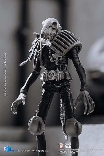 Miniatura 6 de HIYA TOYS Judge Dredd: Judge Mortis - Figura de acción exquisita a escala 1:18 en blanco y negro