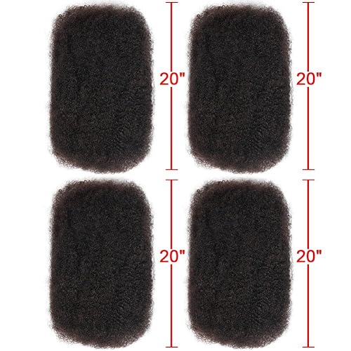 Miniatura 2 de Style Icon - 3 paquetes estilo Afro, cabello humano rizado, natural negro, trenzado. Extensiones de pelo rizado de cabello humano, para rastas