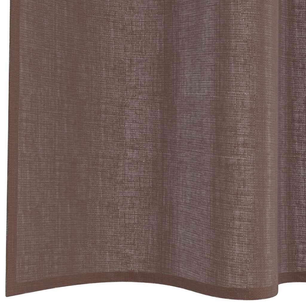 Tende in voile con passante, 140 x 225 cm, in poliestere, decorazione per finestre, protezione dagli sguardi indiscreti e protezione solare, per balcone, soggiorno, camera da letto, set da 2