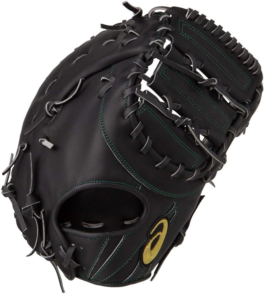 ASICS 3121A420 3121A420 Soft Baseball, Gold Stage, First Base, Right Throw, Size F2, Black LH