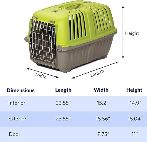 Miniatura 40 de MidWest Homes for Pets Spree - Transportador de viaje duro para perros y gatos, jaula de viaje para mascotas pequeña con asa, diseño ventilado, Azul