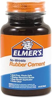 Elmer's E904 Rubber Cement, Repositionable, 4 oz