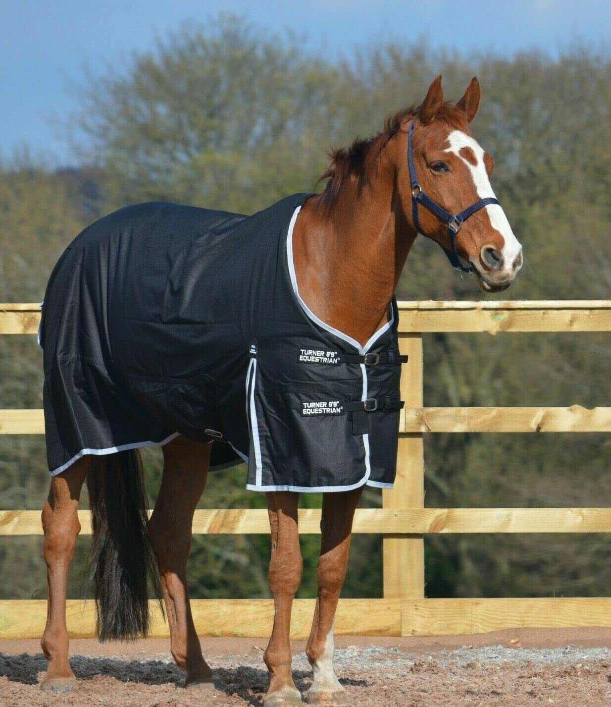 Turner Equestrian 100g Black 600d and 1200d Ripstop Horse Turnout Rugs 5'3