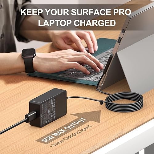 Miniatura 4 de HHZ Cargador de repuesto de 65 W compatible con Microsoft Surface Pro 3456789X, adaptador de corriente alterna, fuente de alimentación para laptop