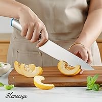 Vista 5 de Juego de cuchillos de cocina de 11 piezas de acero inoxidable de alto carbono, juegos de cuchillos de chef con 5 protectores de cuchilla, apto