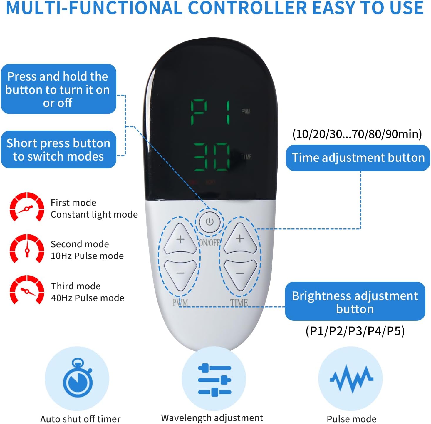 Red Light Therapy Mat for Full Body,660nm＆850nm Infrared Light Therapy Device for Body with Timer for Back Shoulder Waist Pain Relief Home Infrared Light Therapy Blanket for Full Body Use - Image 4