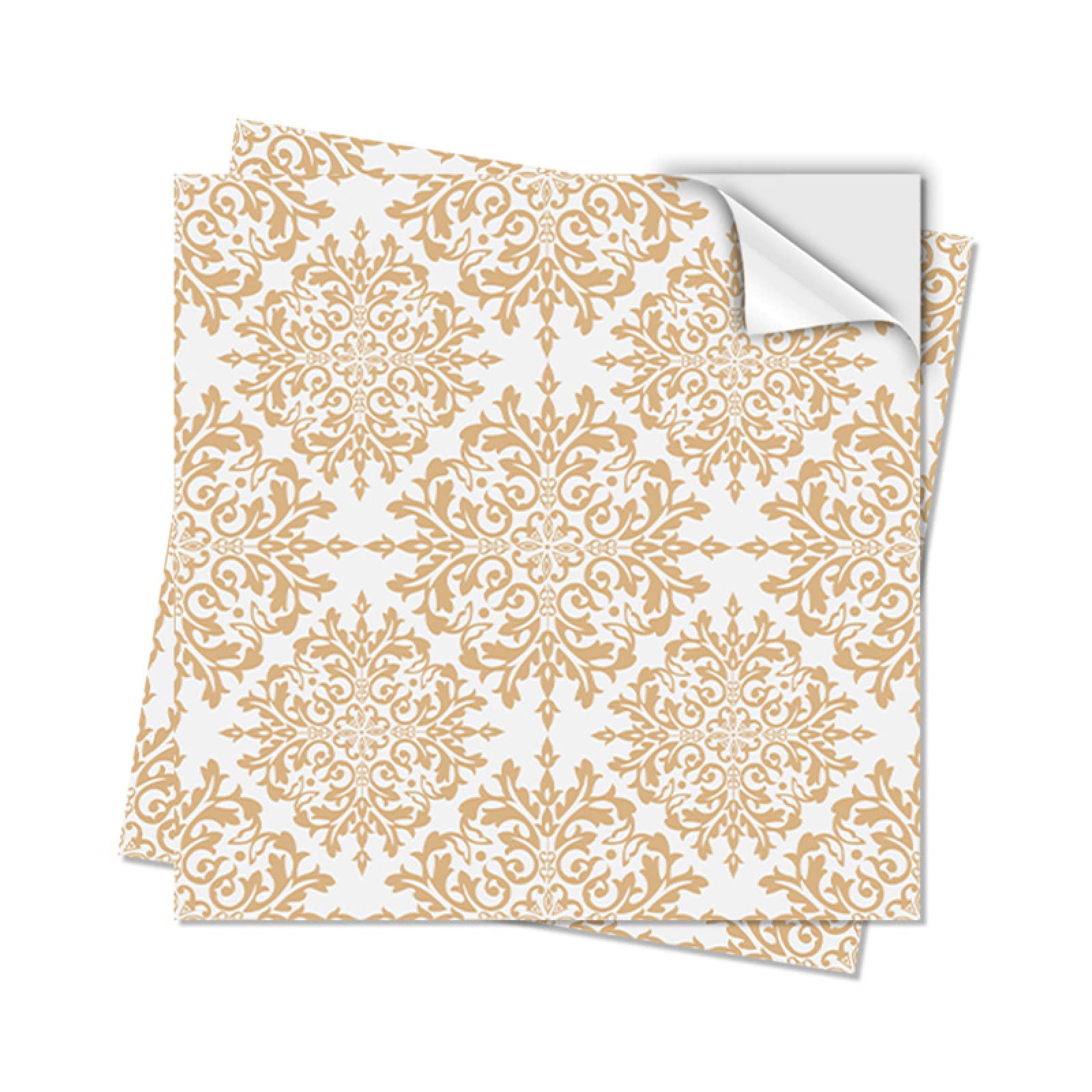 Peel and Stick Wall Tiles Yellow Bohemian Tiles Self Adhesive PVC Home Decor Backsplash Kitchen Tile Stickers Waterproof Tile Stickers for Bathroom 15x15cm /20 Pcs