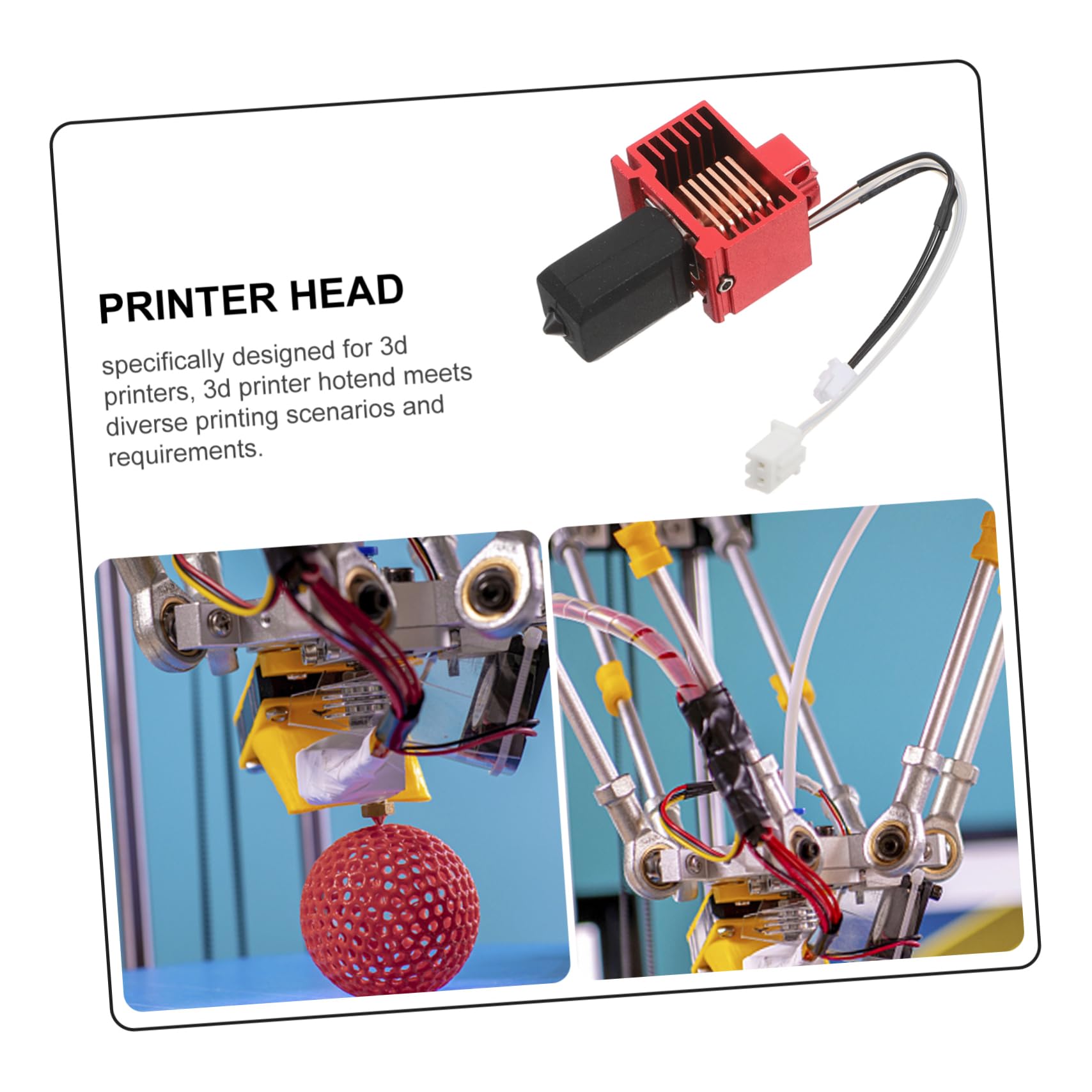Hotend Bausatz für Labs Carbon, 1 Satz aus Aluminium und Stahl | Rot, mit Austauschbaren Gehärteten Düsen 0, 4mm und 0, 6mm, Passend für 3d-drucker