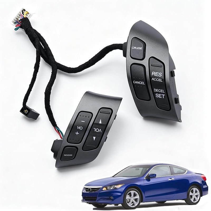 Interruptor de controle de volume e piloto automático no volante MADUOMA para Honda Accord e Odyssey – 1 unidade