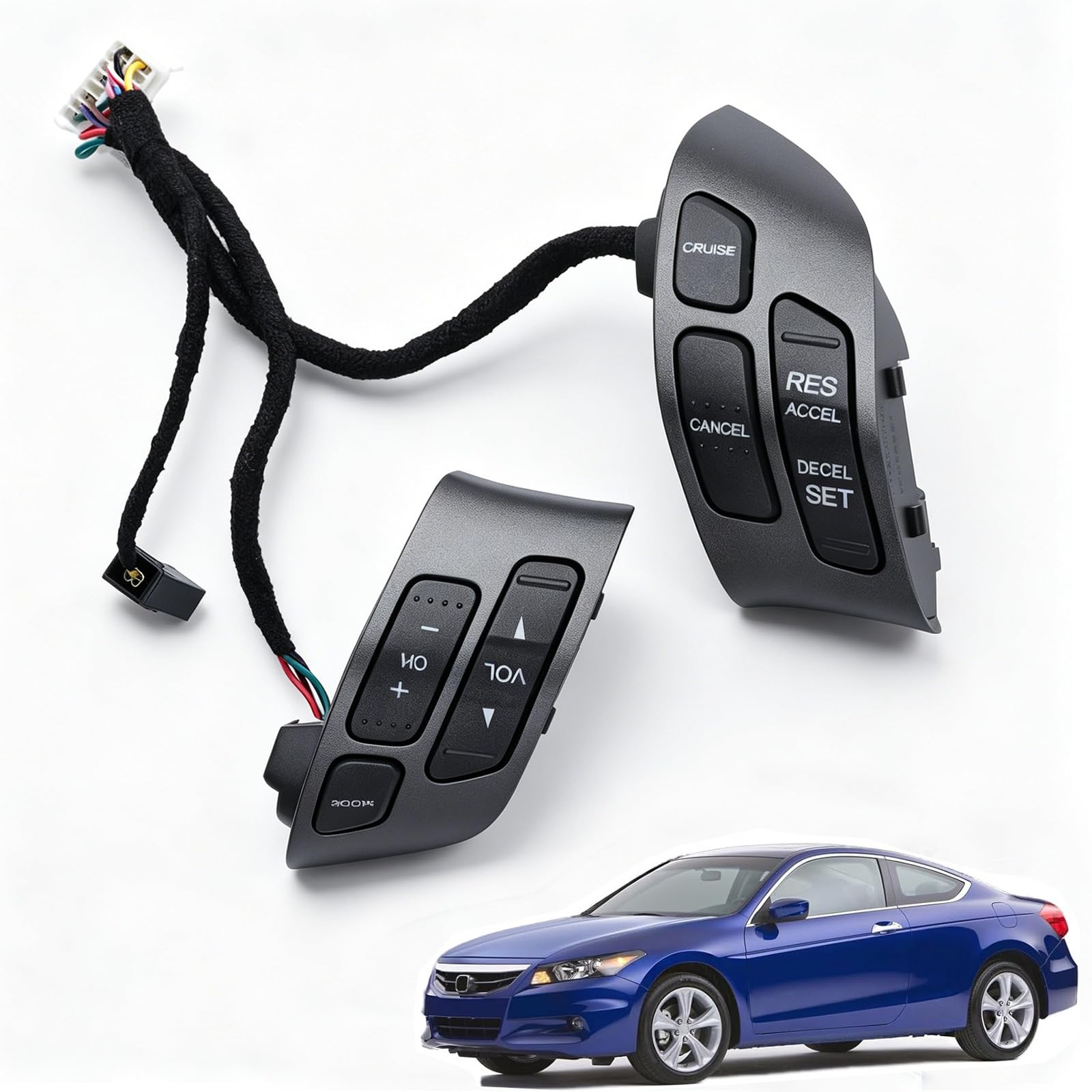 Botón de control de crucero de volumen montado en el volante, compatible con Honda Accord 2003-2007 Odyssey 2005-2010, reemplaza # 35880-SDB-A21, 35880-SDB-A01ZA