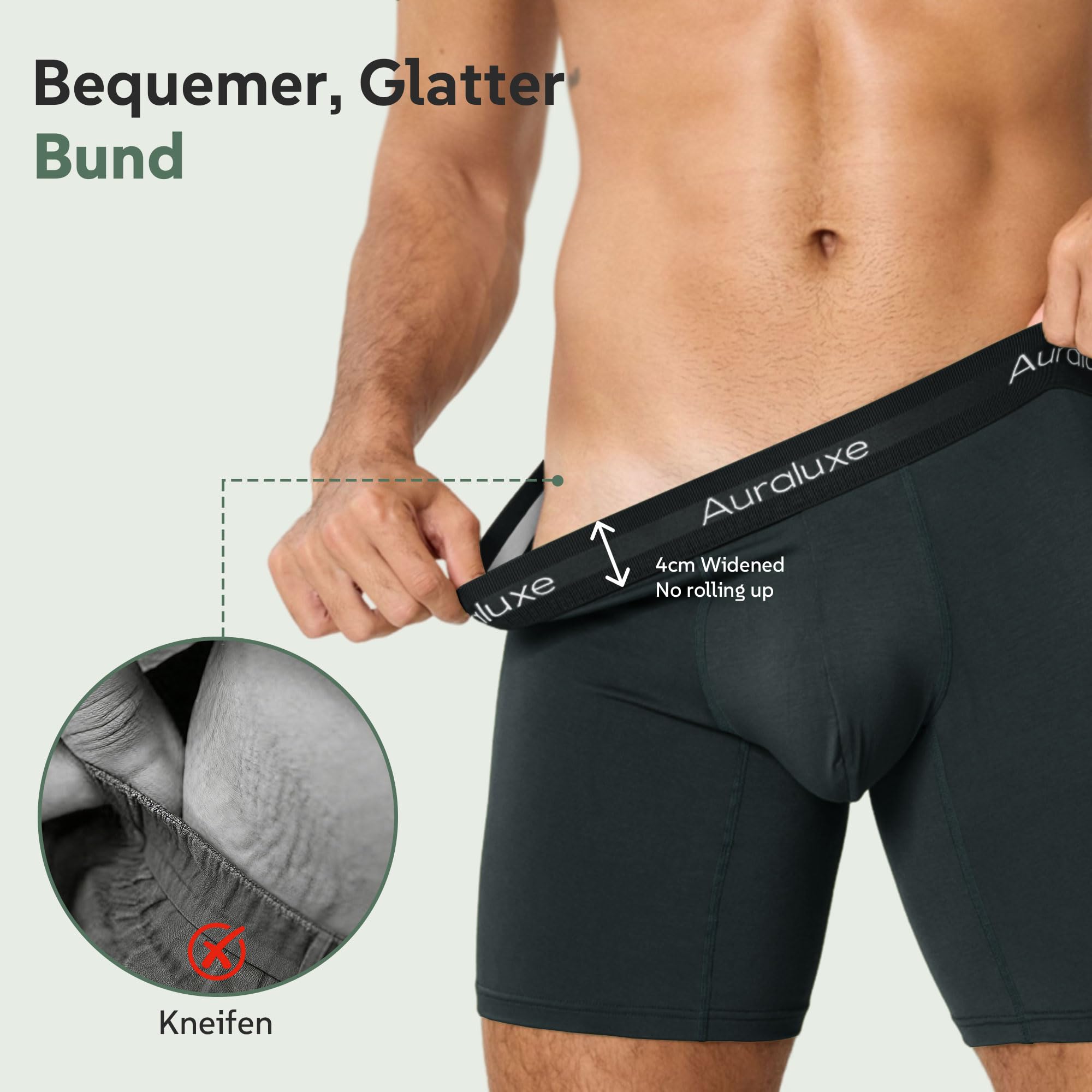 Bambus Boxershorts Herren Atmungsaktive Lang Unterhosen Männer Multipack Weiche Etikettfrei Retroshorts 6er Pack