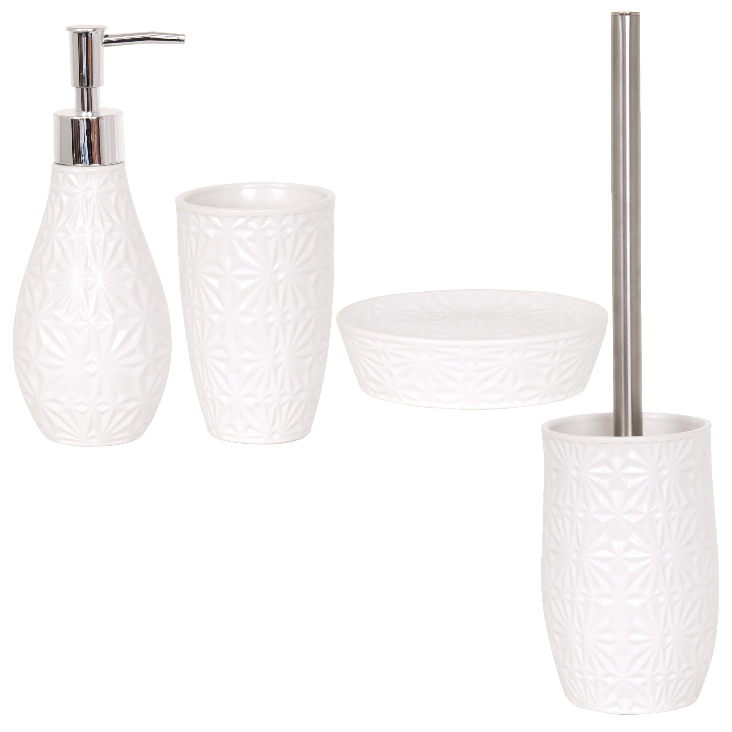 Accesorios de baño Venise MSV con dosificador antigoteo y resina lavable