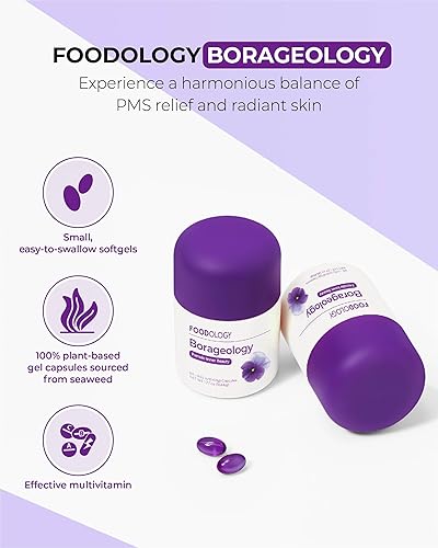 Miniatura 2 de Boraology (60 cápsulas blandas, 30 días) - Aceite de borraja puro, GLA 240 mg con vitamina E y D3. Suplemento de ácidos grasos Omega 6 a base de