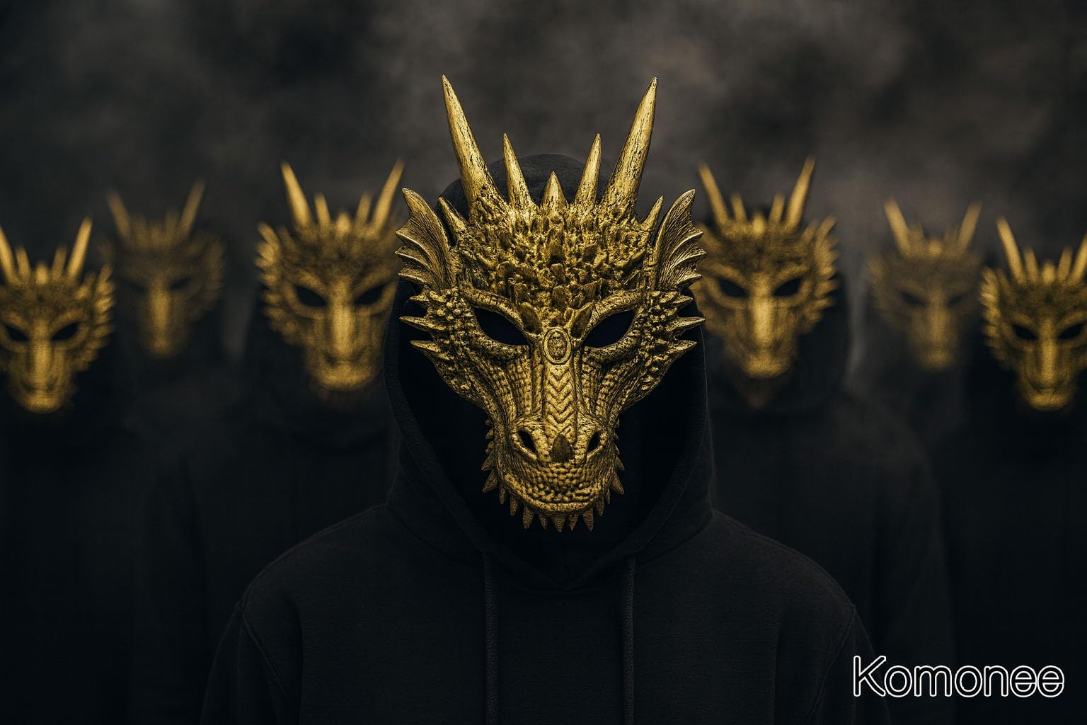 Komonee Dragon Gold Mask Halloween Adult Drake Lizard Costume Party Game Unisex Fancy Dress Up GOT Outfit Dungeons Thrones - Image 2