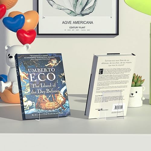 Miniatura 6 de Paquete de 6 soportes acrílicos para libros, soporte de caballete transparente para exhibición, soporte de exhibición de libros, soporte de