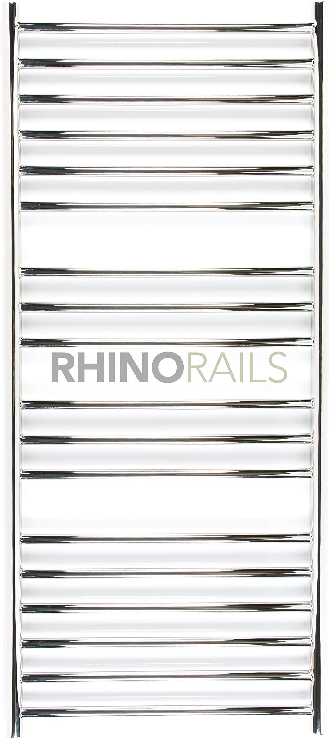 Rhinorails 1350mm x 600mm Magnus Flat 600 Stainless Steel Heated Towel Rail | Designer Bathroom Radiator Finished in Polished Stainless Steel | 18 Bar Water Circulating Towel Warmer with Heat Output BTU 2490 Watts 730