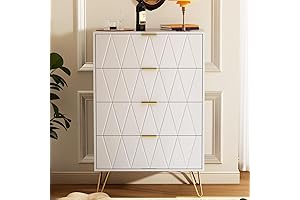 UEV Wooden Tall Dresser with Unique Design
